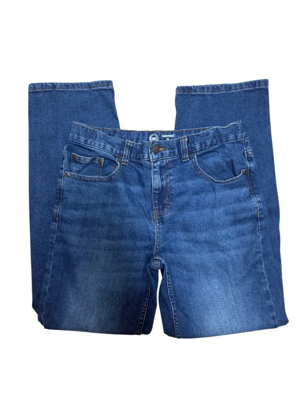 Wonder Nation Boy’s Relaxed Fit Straight Leg Denim Jeans LIKE NEW size 16